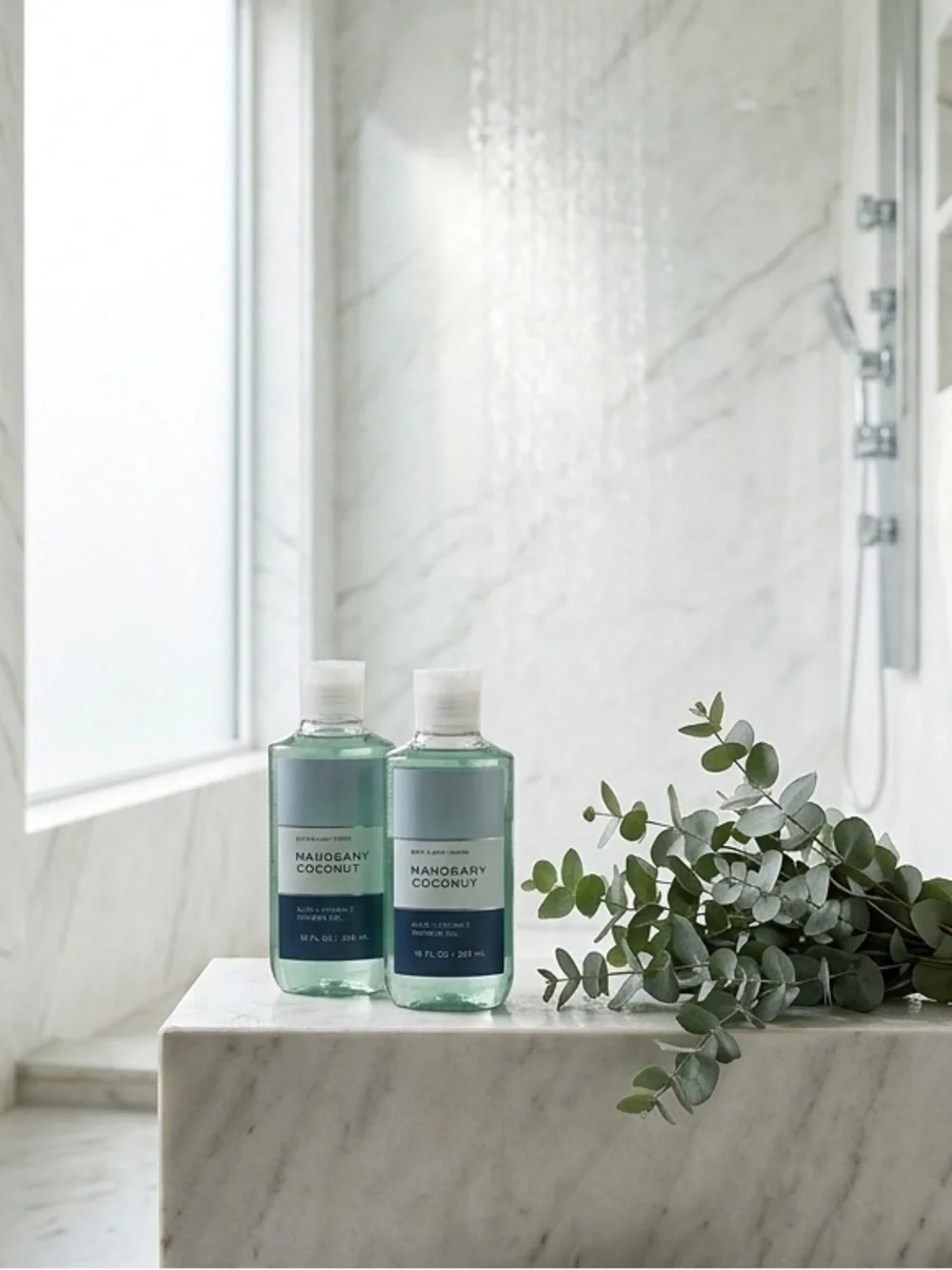 BBW Mahogany Coconut Shower Gel 2 Pack Set - Retired Rare Discontinued Scent